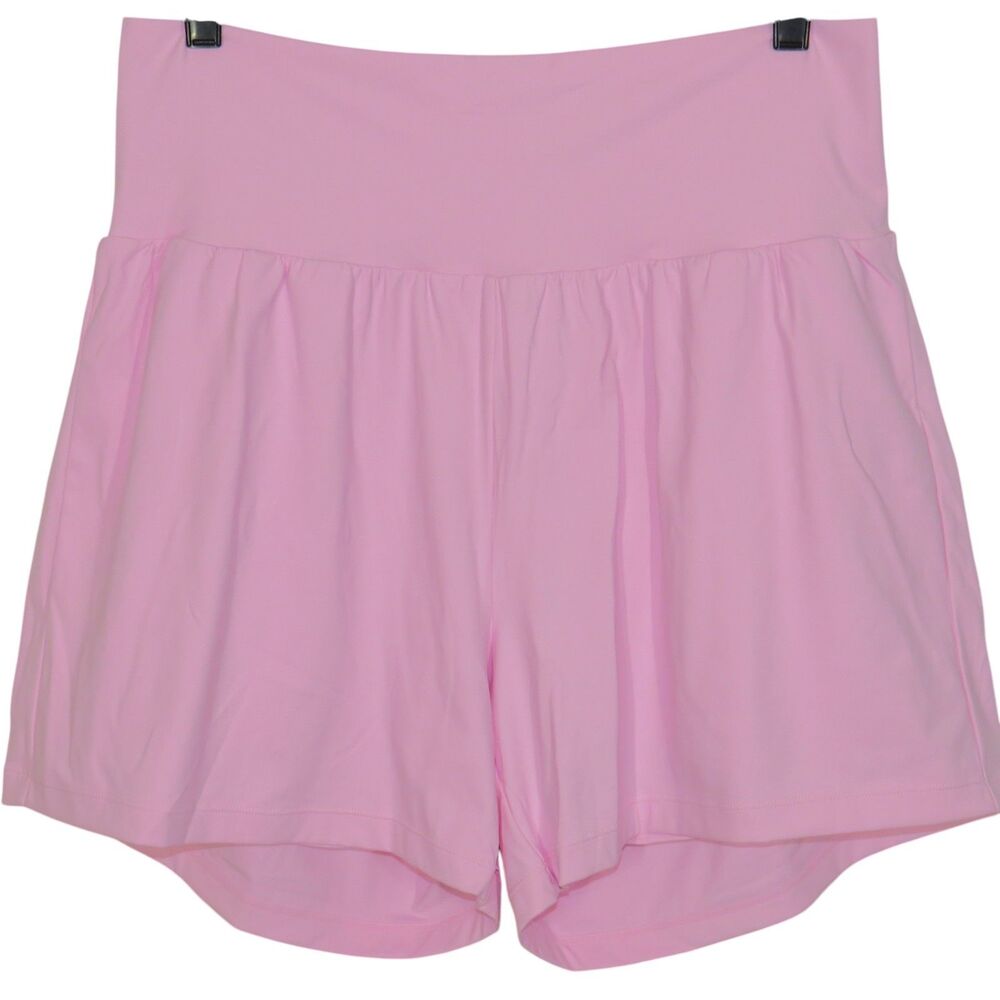 Halara SoftlyZero Airy Super High Waist 2-in-1 Cool Touch Yoga Shorts Pink XL